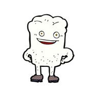 comic cartoon tooth looking smug N3