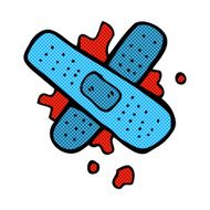 comic cartoon bloody medical plaster N2