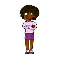 comic cartoon woman wit crossed arms N2