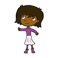 comic cartoon happy girl N12