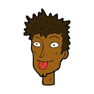 comic cartoon man sticking out tongue N4