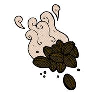 comic cartoon coffee beans N3