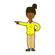 comic cartoon woman pointing N27
