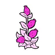 comic cartoon flowers N9