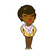 comic cartoon cool relaxed woman N2