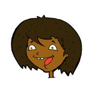 comic cartoon happy girl N13