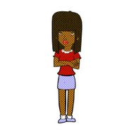 comic cartoon woman standing N4