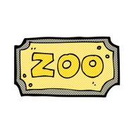 comic cartoon zoo sign N3