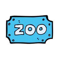 comic cartoon zoo sign N4