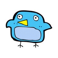 comic cartoon bluebird