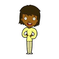 comic cartoon happy woman N31