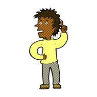 comic cartoon boy with idea N11