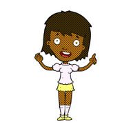 comic cartoon woman pointing N28