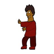 comic cartoon vampire waving hands N2