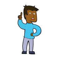 comic cartoon boy with idea N12