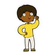 comic cartoon boy with idea N13