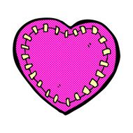 comic cartoon stitched heart N2