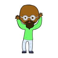 comic cartoon stressed bald man N2