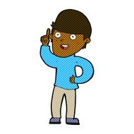 comic cartoon boy with idea N14