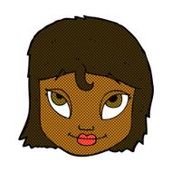comic cartoon woman smiling