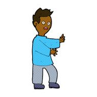 comic cartoon shocked man N15
