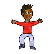 comic cartoon man panicking N8