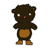 comic cartoon teddy black bear wearing boots