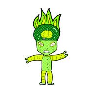 funny comic cartoon robot N6