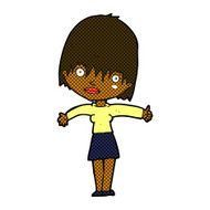 comic cartoon curious woman N9