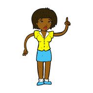 comic cartoon woman with idea N35