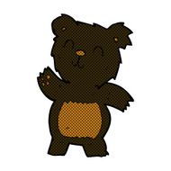 comic cartoon black bear N2