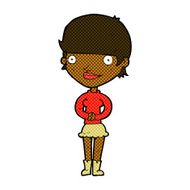 comic cartoon friendly woman N11