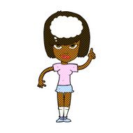 comic cartoon woman with idea N36