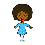 comic cartoon woman in dress N5