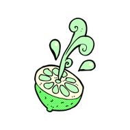 comic cartoon fresh lime