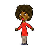 comic cartoon surprised woman N28