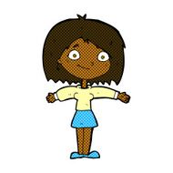 comic cartoon happy girl N14