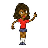 comic cartoon pretty woman with idea N9