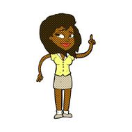 comic cartoon pretty woman with idea N10