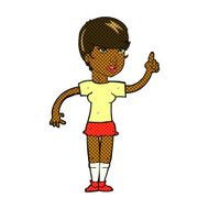 comic cartoon woman with idea N37