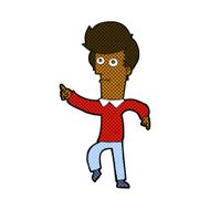 comic cartoon man pointing N23