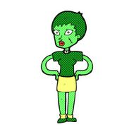 comic cartoon halloween girl N3