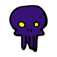 comic cartoon spooky skull symbol N4