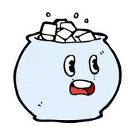 comic cartoon bowl of sugar N2