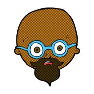 comic cartoon shocked man with beard N2