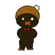 comic cartoon little black bear