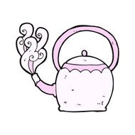comic cartoon tea pot N2