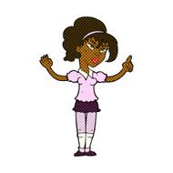 comic cartoon woman with idea N39