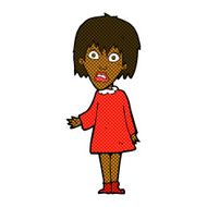 comic cartoon shocked woman N13