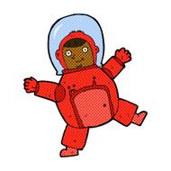 comic cartoon astronaut N14